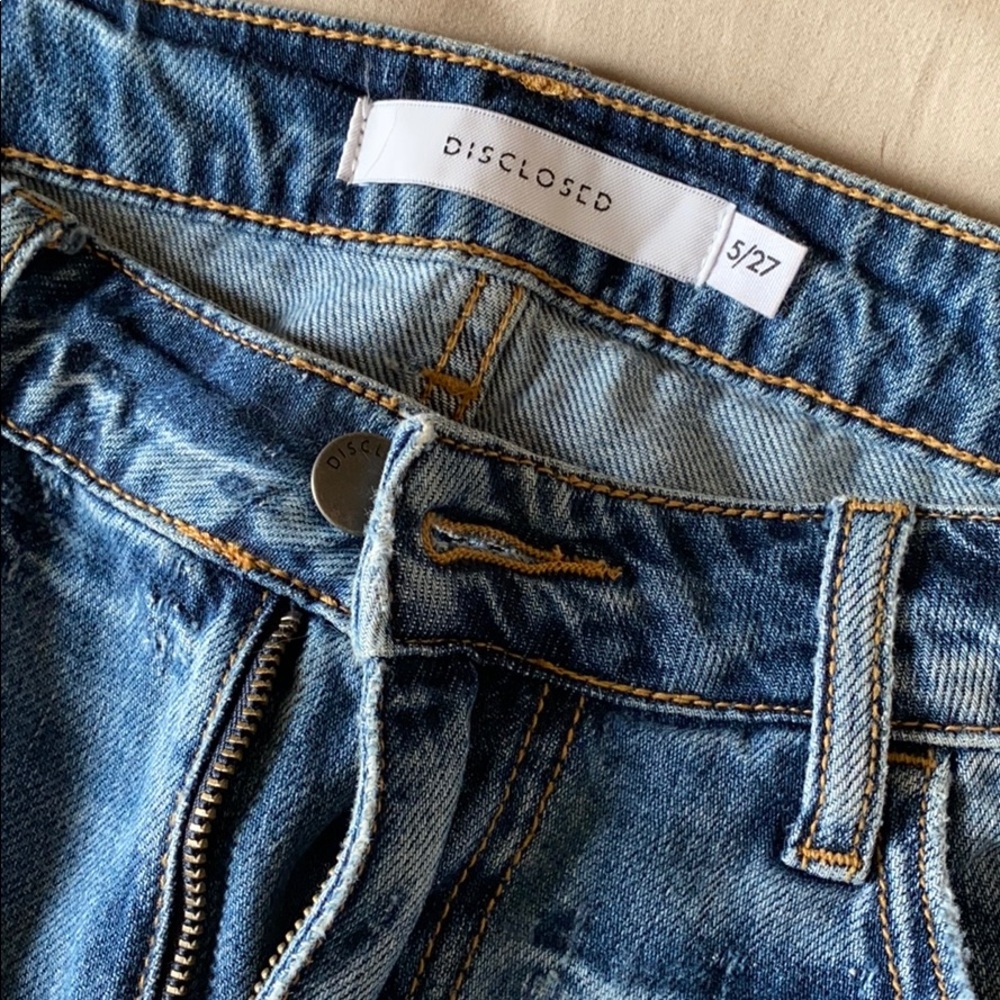 Mid rise medium wash jeans